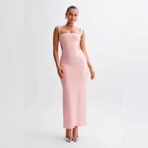 Meshki Blush Backless Maxi Dress